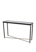 Fern Cottage Glass Top Console Table, Black &amp; Gold image