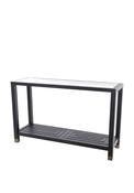 Fern Cottage Glass Top Geo Console Table, Black image