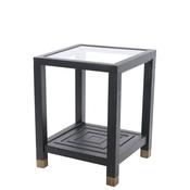 Fern Cottage Glass Geo Top Side Table, Black image