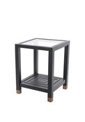 Fern Cottage Glass Geo Top Side Table, Black image