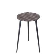 Fern Cottage Square Print Side Table, Bronze &amp; Black