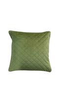 Fervor + Hue Velvet Quilted Cushion 50x50cm, Moss Green image
