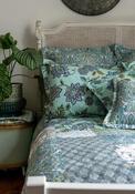 Forever England One Size Cordelia Patchwork Bedspread, Duck Egg Green image