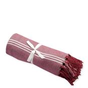Forever England Striped Cotton Throw, Raspberry Pink image