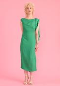 Sisters By Caroline Kilkenny Gianna Shoulder Tie Midi Dress, Green image