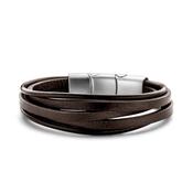 Frank 1967 Multi Strand Leather Bracelet, Brown image