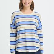 Fransa Melani Striped Sweater, Blue