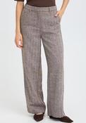 Fransa Vea Chevron Woven Wide Leg Trousers, Grey image