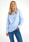Freequent Flynn Half Button Shirt, Chambray Blue image