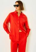 Freequent Lava Linen Shirt, Coral image
