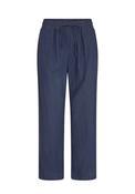 Freequent Lava Linen Ankle Trousers, Navy Blazer image