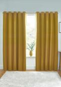 Furn Dawn Eyelet Blackout Curtains, Mustard image