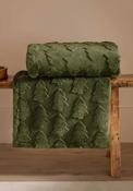 Furn Pines Faux Fur Throw, Forest Green image