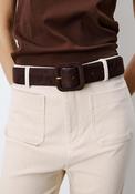 Grace &amp; Mila One Size Faux Suede Belt, Brown image
