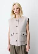 Grace &amp; Mila Sleeveless Jacket, Stone Grey image