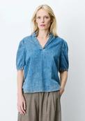 Grace &amp; Mila Amande Denim Blouse, Blue image