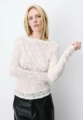 Grace &amp; Mila Avoine Long Sleeve Lace Top, Cream image