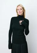 Grace &amp; Mila Alfred Ribbed Knit Top, Black image