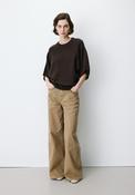 Grace &amp; Mila Ribbed Round Neck Jumper, Chocolate Brown image