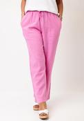 Freequent Lava Linen Ankle Trousers, Pink image