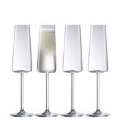 Galway Crystal Alto Champagne Prosecco Flute Glasses, Set of 4