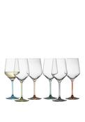 Galway Crystal Chroma Wine Party Pack Glasses, Set of 6 image