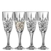 Galway Crystal Inisheer Champagne Flutes, Set of 4
