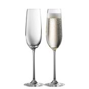 Galway Crystal Solus Flute Pair Glasses, Set of 2