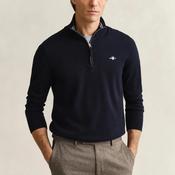 Gant Classic Cotton Half Zip Sweater, Navy image