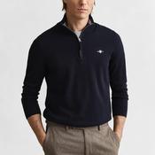 Gant Classic Cotton Half Zip Sweater, Navy image