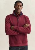 Gant Sacker Rib Half Zip Sweatshirt, Deep Grape Wine image