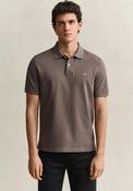 Gant Shield Pique Polo Shirt, Faded Taupe image