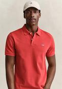 Gant Shield Pique Polo Shirt, Maple Fire Red image