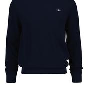 Gant Micro Textured Cotton Sweater, Navy image