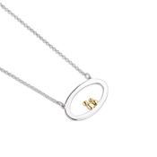 Garrett Mallon 1 Adults 1 Child Clan Oval Pendant, Silver and 9ct Gold image