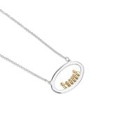 Garrett Mallon 2 Adults 4 Children Clan Oval Pendant, Silver and 9ct Gold image