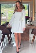 Girl in Mind Amaranta Square Neck Dress, Ivory image