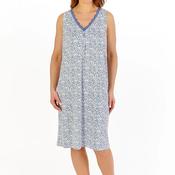 Gaspe Leopard Print Sleeveless Nightdress, Blue image