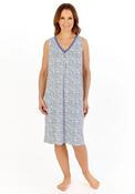 Gaspe Leopard Print Sleeveless Nightdress, Blue image