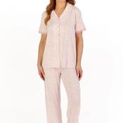 Gaspe Leopard Print Tailored Pyjama Set, Pink image
