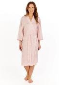 Gaspe Leopard Print Kimono Wrap Dressing Gown, Pink image