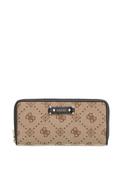 Guess Dorothy SLG Large Logo Print Zip Around Wallet, Beige image