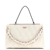 Guess Maxine Small Quilted Satchel Bag, Off White image