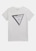 Guess Older Girl Triangle Logo Short Sleeve Tee, White image
