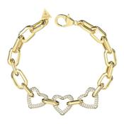 Guess Pavé Hearts Bracelet, Gold image