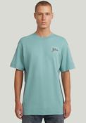 G-Star Raw Ventura Script Graphic T-Shirt, Mineral Blue image