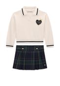 Guess Mini Girl Sweater and Skirt Set, Cream image