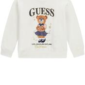 Guess Mini Girl Bear Long Sleeve Sweater, Off White image