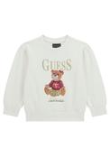 Guess Mini Girl Teddy Long Sleeve Sweater, White image