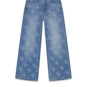 Guess Older Girl Rhinestones Wide Leg Jean, Blue image